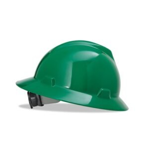 MSA Safety Helmet Full Brim Green